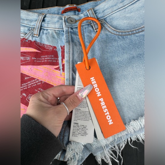NWT Heron Preston Jean Shorts - Picture 6 of 7